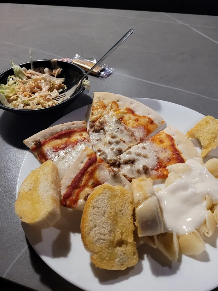 Salad Pizza Shells and Alfredo Garlic Bread